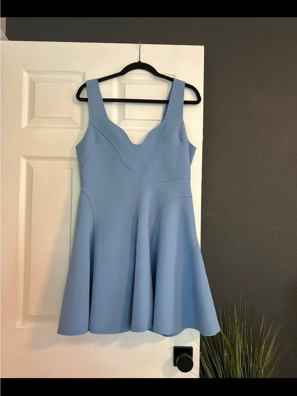 Acler Sky Blue Sleeveless Fit & Flare Mini Dress